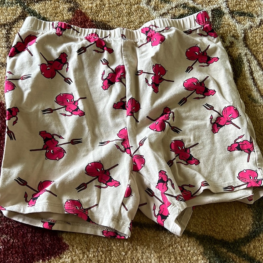 Baby satan biker shorts